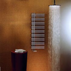 Zehnder Yucca Asymmetrical Single Designer Towel Rail Chrome 1304 x 478mm